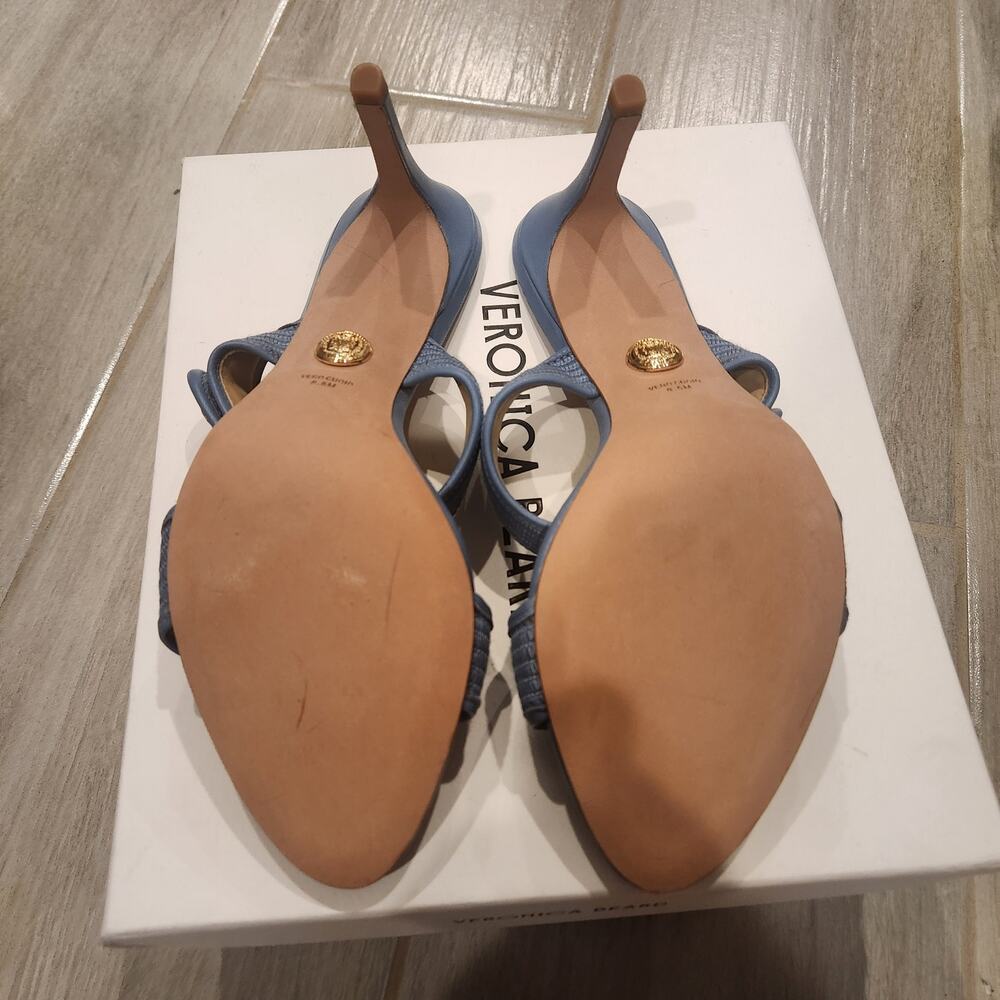 Veronica Beard Sona blue sandals size 8.5 - Picture 6 of 7